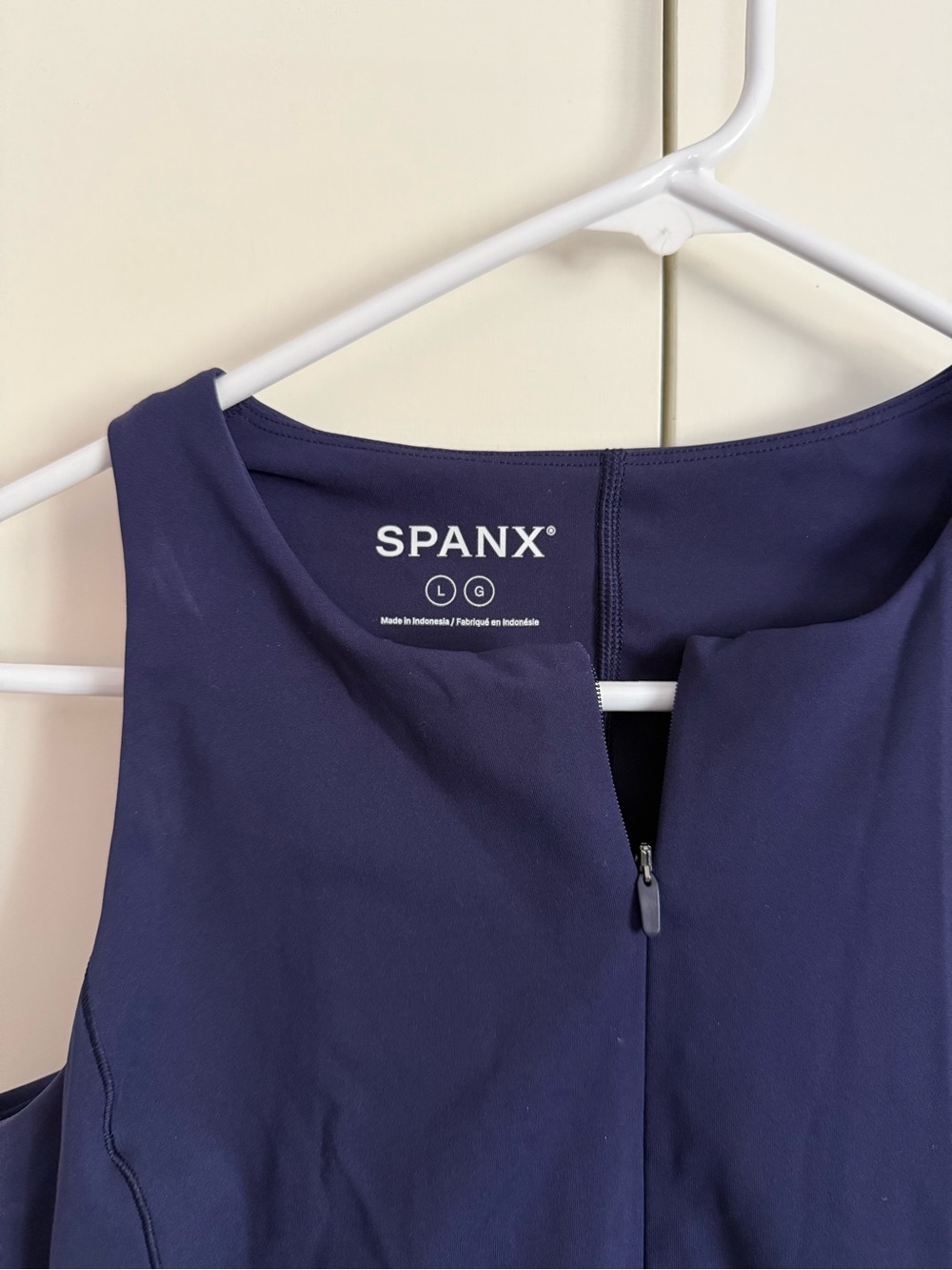 Spanx Get Moving Front Zip Navy Athletic Dress NWOT - Picture 7 of 10
